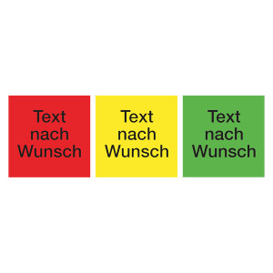 Qualitätsaufkleber mit Text nach Wunsch, 40 x 40 mm, Quadratisch