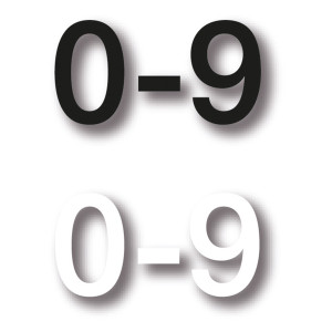 Zahlen 0 - 9 Magnetfolie