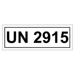 Gefahrzettel mit UN 2915