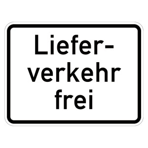 Verkehrszusatzzeichen "Lieferverkehr frei" VZ 1026-35, Aluminium 2 mm, reflektierend RA1
