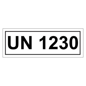 Gefahrzettel mit UN 1230