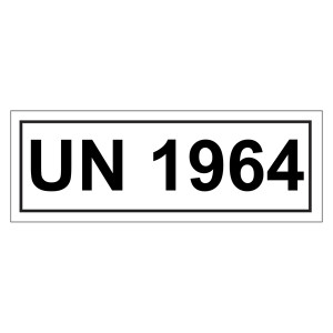 Gefahrzettel mit UN 1964