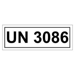 Gefahrzettel mit UN 3086