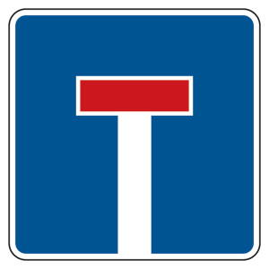 Verkehrsschild "Sackgasse" VZ 357, Aluminium 2 mm, reflektierend RA1