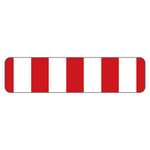 Verkehrsschild "Absperrschranke" VZ 600-30, Aluminium 2 mm, reflektierend RA1