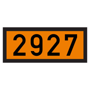 Warntafel 2927, orange, Folie, 300 x 120 mm, Einzeletikett