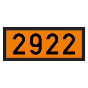 Warntafel 2922, orange, Folie, 300 x 120 mm, Einzeletikett