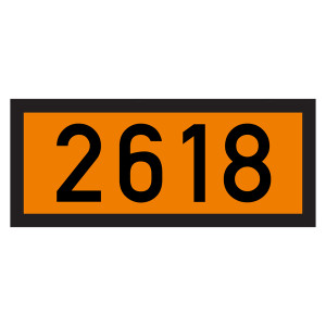 Warntafel 2618, orange, Folie, 300 x 120 mm, Einzeletikett