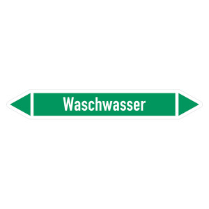Rohrleitungskennzeichen Waschwasser