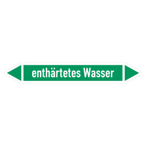 Rohrleitungskennzeichen enthärtetes Wasser