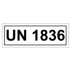 Gefahrzettel mit UN 1836
