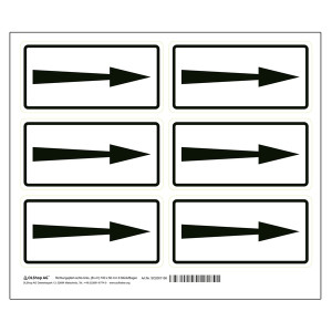 Richtungspfeil rechts links Aufkleber Größe (B x H) 100 x 50 mm 6 Stück/Bogen