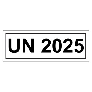 Gefahrzettel mit UN 2025