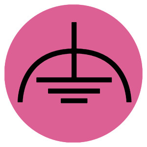 Leiterkennzeichnung Fremdspannungsarme Erde rosa Folie selbstklebend Ø 16 mm 100 Stück/Pack