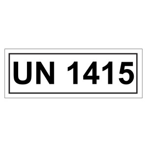 Gefahrzettel mit UN 1415