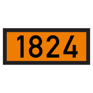 Warntafel 1824, orange, Folie, 300 x 120 mm, Einzeletikett