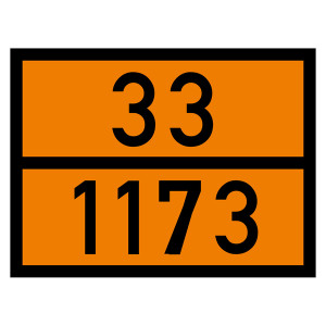 Warntafel 33 1173, orange, 400 x 300 mm