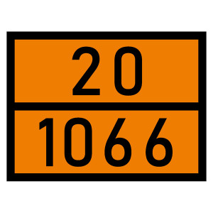 Warntafel 20 1066, orange, 400 x 300 mm