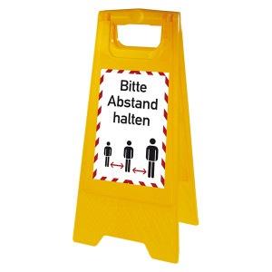 Warnaufsteller "Bitte Abstand halten" Kunststoff, 300 x 610 mm