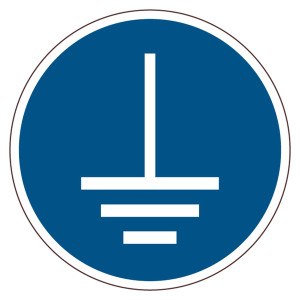 Gebotszeichen "Vor Benutzung erden" DIN EN ISO 7010, M005
