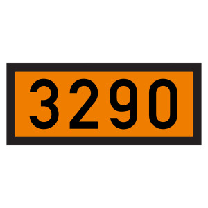Warntafel 3290, orange, Folie, 300 x 120 mm, Einzeletikett