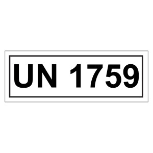 Gefahrzettel mit UN 1759