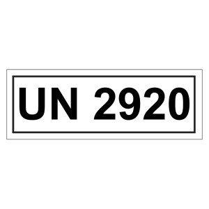 Gefahrzettel mit UN 2920