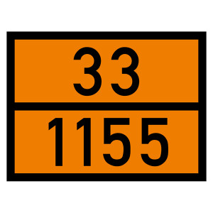 Warntafel 33 1155, orange, 400 x 300 mm