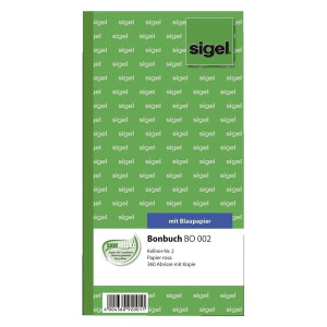 SIGEL Bonbuch - Kellner-Nr. 2, 360 Abrisse, BL, rosa, 105x200 mm, 2 x 60 Blatt