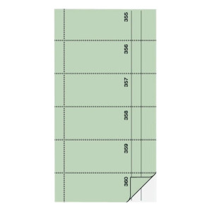 SIGEL Bonbuch - o. Kellner-Nr., 360 Abrisse, SD, hellgrün, 105x200 mm, 2 x 60 Blatt