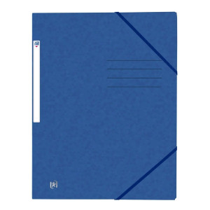 OXFORD Eckspannermappe TOPFILE+ - A4, Rückenschild, Karton, blau