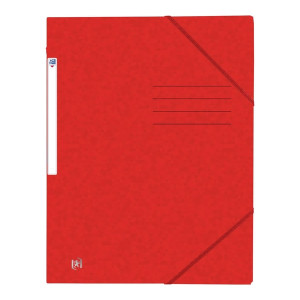 OXFORD Eckspannermappe TOPFILE+ - A4, Rückenschild, Karton, rot