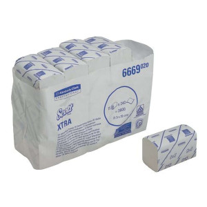 Scott® Falthandtuch - 1-lagig, weiß, 20 x 31,5 cm, 3.600 Tücher