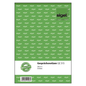 SIGEL Gesprächsnotizen - A5, 50 Blatt