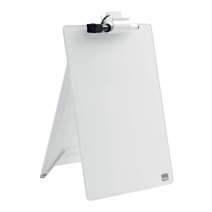 nobo® Glas Notizboard Diamond - A4, weiß, aufstellbar