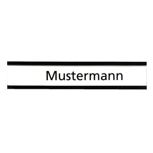 Franken Magnetschild mit C-Profil - 75 x 30 mm, 10 Stück, schwarz