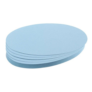Franken Moderationskarte - Oval, 190 x 110 mm, hellblau, 500 Stück