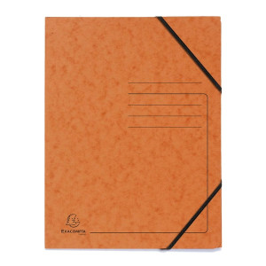 EXACOMPTA Sammelmappe - A4, 355 g/qm, Gummizug, orange