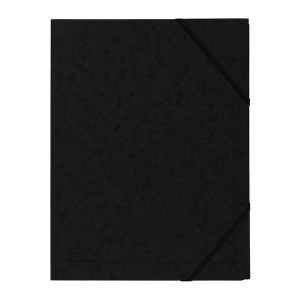 EXACOMPTA Sammelmappe - A4, 355 g/qm, Gummizug, schwarz