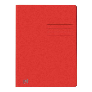 OXFORD Schnellhefter TOP FILE+ - A4, Karton 390g/qm, kfm. und Amtsheftung, rot