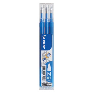 PILOT Tintenrollermine FriXion BLS-FR7 - 0,7 mm, himmelblau, 3er Pack