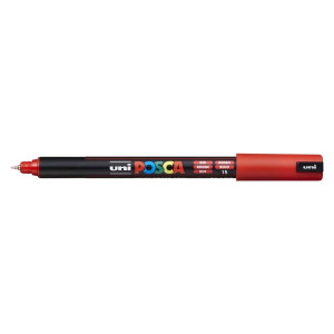 uni POSCA 181721 Marker - 0,7 mm, Spitze fein, rot