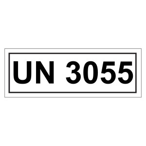 Gefahrzettel mit UN 3055