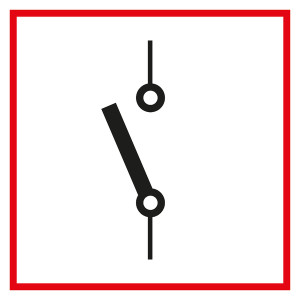 Hinweisschild "Trennstelle Hauptschalter", Folie, 100 x 100 mm, Einzeletikett
