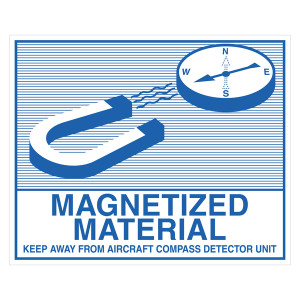 Gefahrzettel, Verpackungskennzeichen Magnetized Material (Magnetisches Material)
