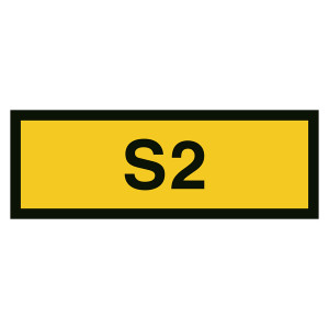 Warnschild Laboreinstufung Sicherheitsstufe "S2", Folie