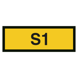 Warnschild Laboreinstufung Sicherheitsstufe "S1", Folie