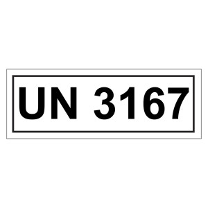Gefahrzettel mit UN 3167