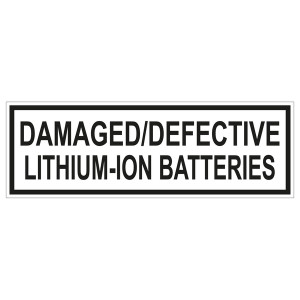 Verpackungskennzeichen DAMAGED/DEFECTIVE LITHIUM-ION-BATTERIES