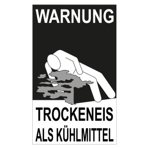 Gefahrzettel Kühlmittel Deutsch, Warnung (weiß)